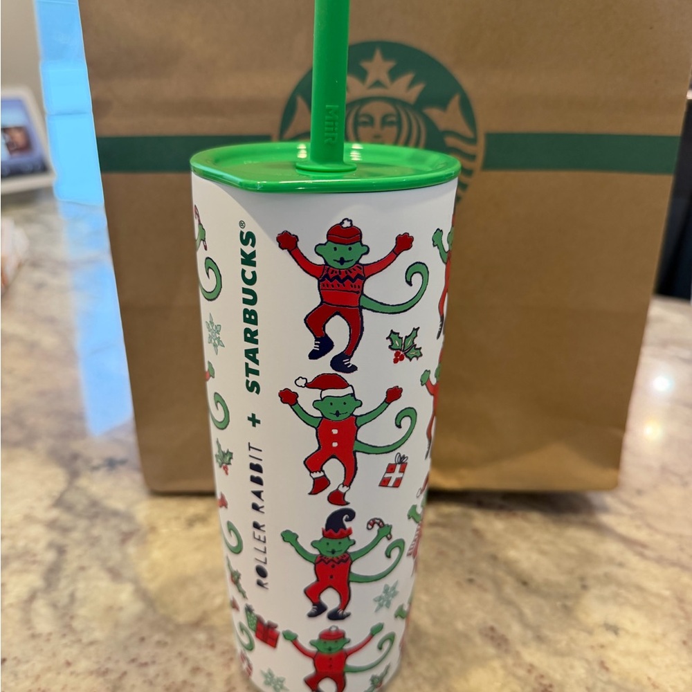 Starbucks x Roller Rabbit tumbler NWT